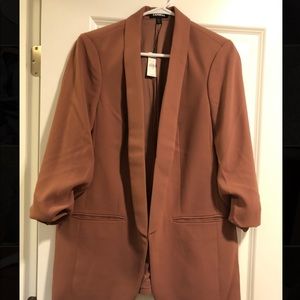 Express Ruched Sleeve Boyfriend Blazer NWT
